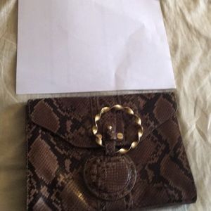 Alexisuospny bag reptile leather clutch  mirror